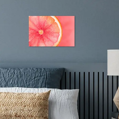 Grapefruit - Roze - Levendig poster papier klein -sfeer2