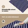 Oceaan - Stippen - Blauw - Wit Inductie beschemer met haakjes klein 777 -ky-schoon-nl