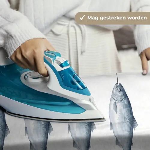 Vissen - Illustratie - Delfts - Blauw Wandkleed katoen klein -sfeer9