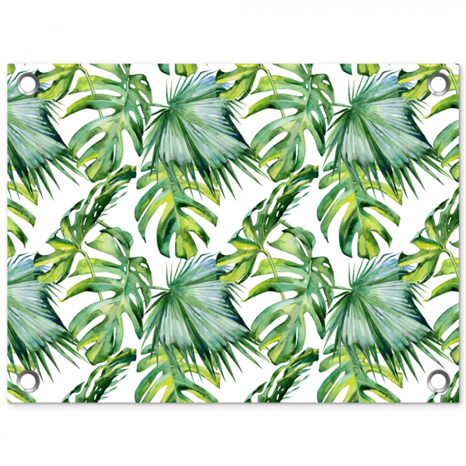 Bohemian - Bladeren - Bloemen - Tropisch tuinposter los doek klein -3d