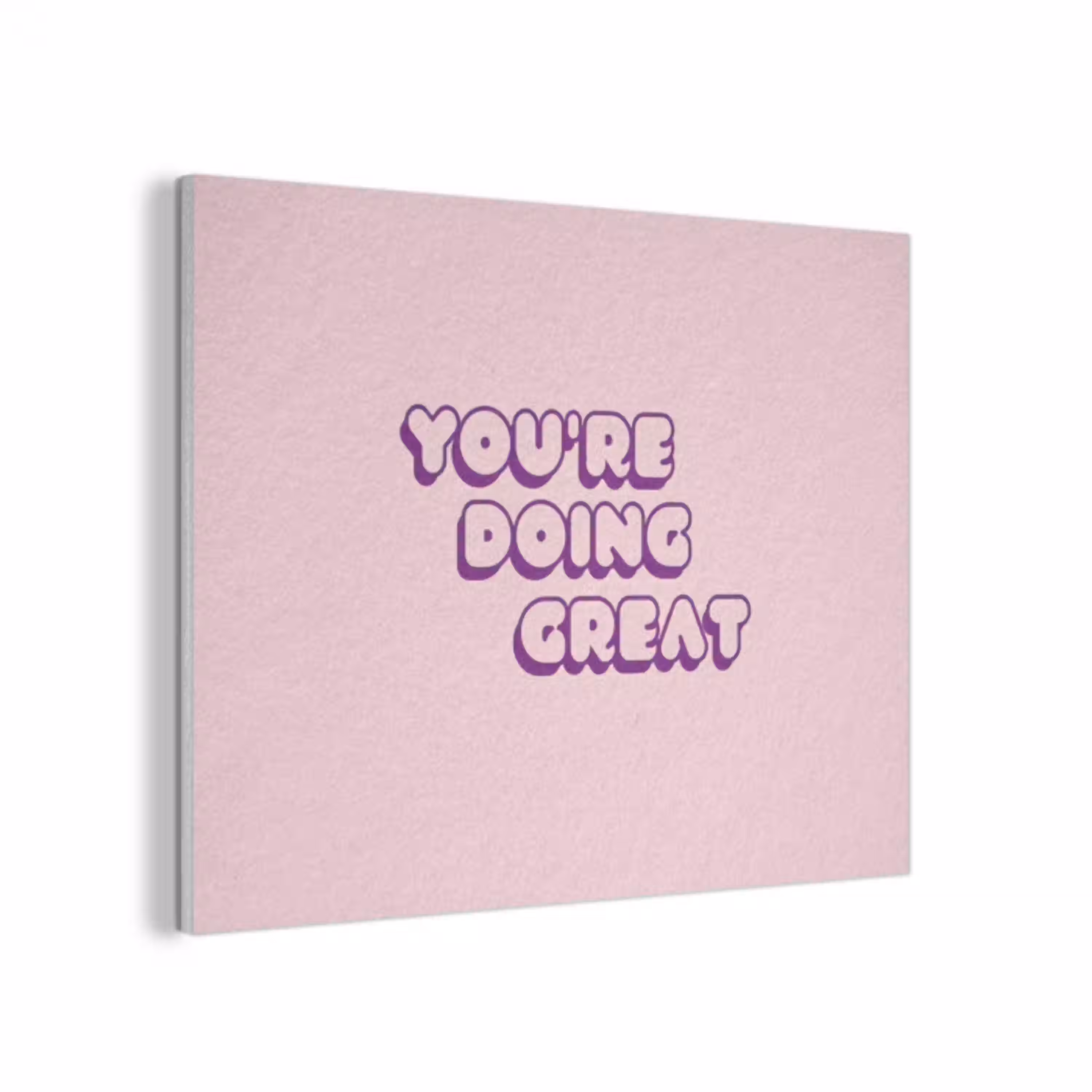 You're doing great - Roze - Bubble letters PET vilt klein -3d