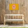 Lelie - Oranje - Lijst - Ovaal Tuinposter op houten frame 2 cm dik klein -sfeer4