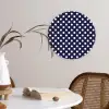 Oceaan - Stippen - Blauw - Wit Wandcirkel kunststof plaat 5mm dik klein 188 -sfeer4