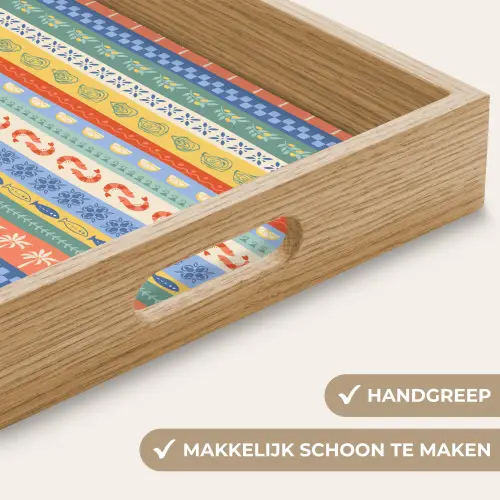 Strepen - Patroon - Zomer Dienblad Rechthoek middel 911 -USP_HandgreepNL
