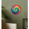 Regenboogkleuren - Tie dye - Wandcirkel kunststof plaat 5mm dik klein -sfeer3