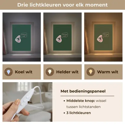 Illustratie - Mond - Donkergroen - Tekstwolkje Light Box met kabel (Tafellamp) klein -USP_lichtkleurNL