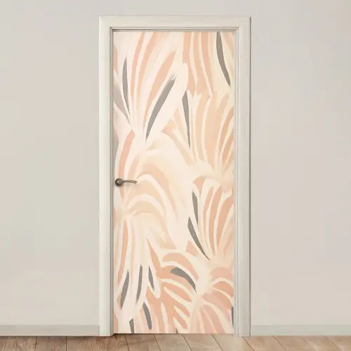 Pastel - Kunst - Abstract deurposter klein -3d_beige
