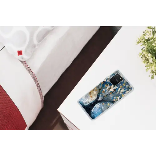 Boom - Blauw - Goud - Abstract Telefoonhoesje Samsung Galaxy S10 Lite klein -kamerS10Lite