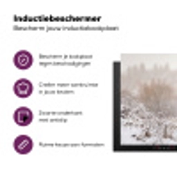 Edelhert - Bos - Sneeuw - Winter - Majestueus Inductie beschermer vinyl 3mm klein -zzzzzzz-cc-usp
