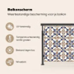 Klassiek - Patroon - Kleurrijk Balkonbeschermer Duitsland klein 596 -specs_NL