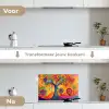 Boom - Levensboom - Abstract - Kleurrijk keuken achterwand spatscherm klein -voor_na_NL