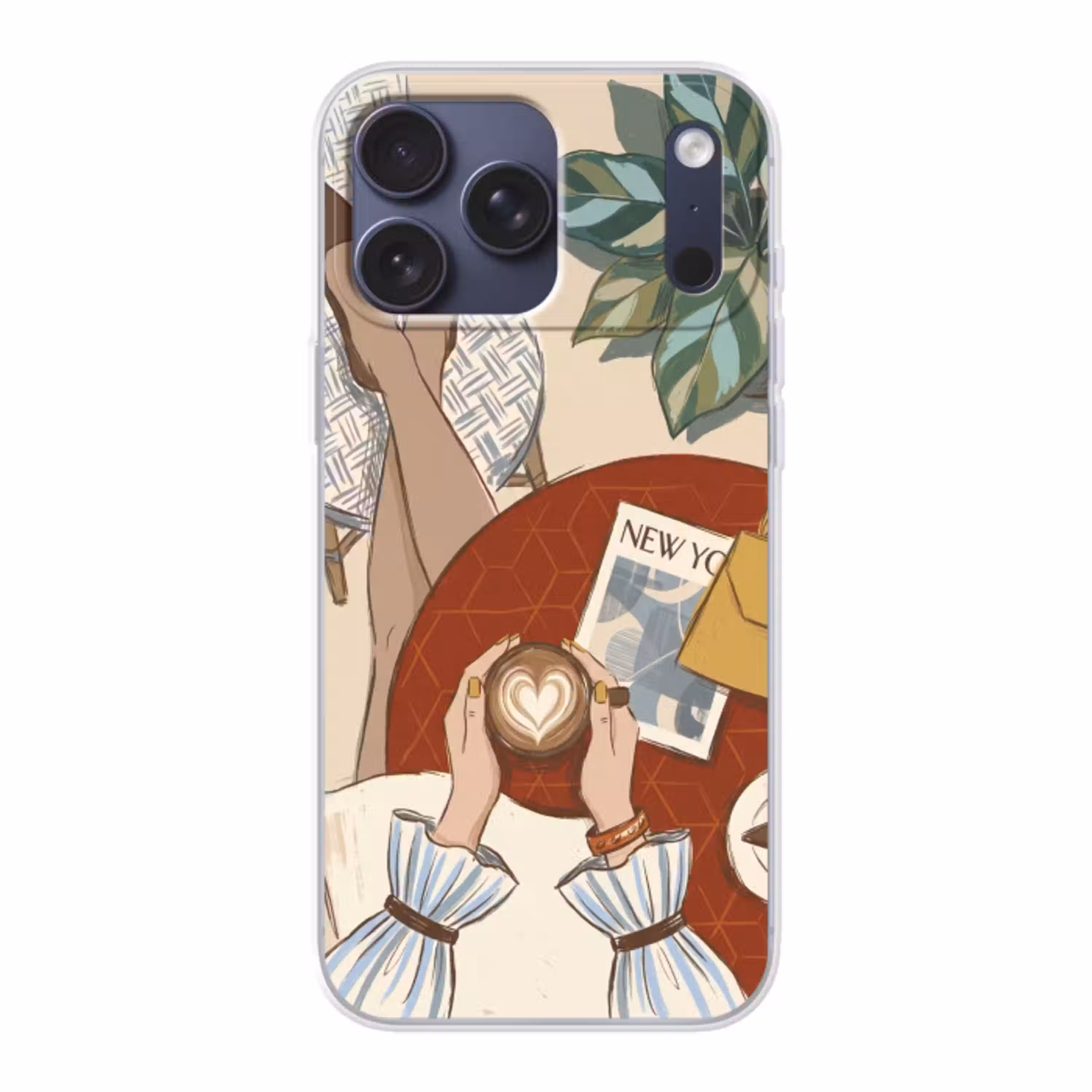 Mensen - Cafe - Koffie - Stadsleven - Modern Telefoonhoesje iPhone 17 Pro Max klein -3d
