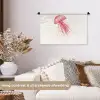 Kwal - Tentakels - Roze Wandkleed katoen klein -sfeer1