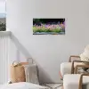 Bloemen - Steenrand - Kleurrijk tuinposter los doek klein -sfeer8