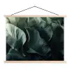 Groen - Bladeren - Glad - Nerven textielposter latten blank klein -3d