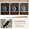 Racehelm - Abstract - Verf - Kleurrijk Light Box met batterij (Wandlamp kind) middel -USP_dimbaarNL