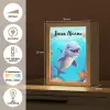 Dolfijn - Zeedieren - Onderwater - Kinderen - Meisjes Light Box met kabel (Kinderlampje) klein -USP_NL