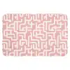 Doolhofpatroon - Roze - Wit - Abstract WCmat klein 1009 -3d