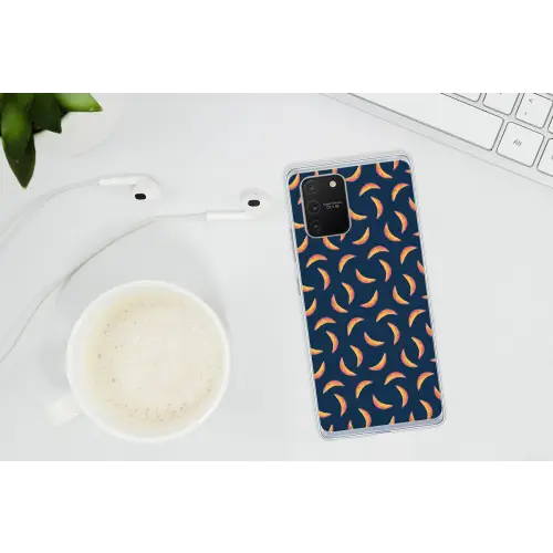 Banaan - Tropisch - Blauw - Patroon Telefoonhoesje Samsung Galaxy S10 Lite klein 364 -oordopS10Lite