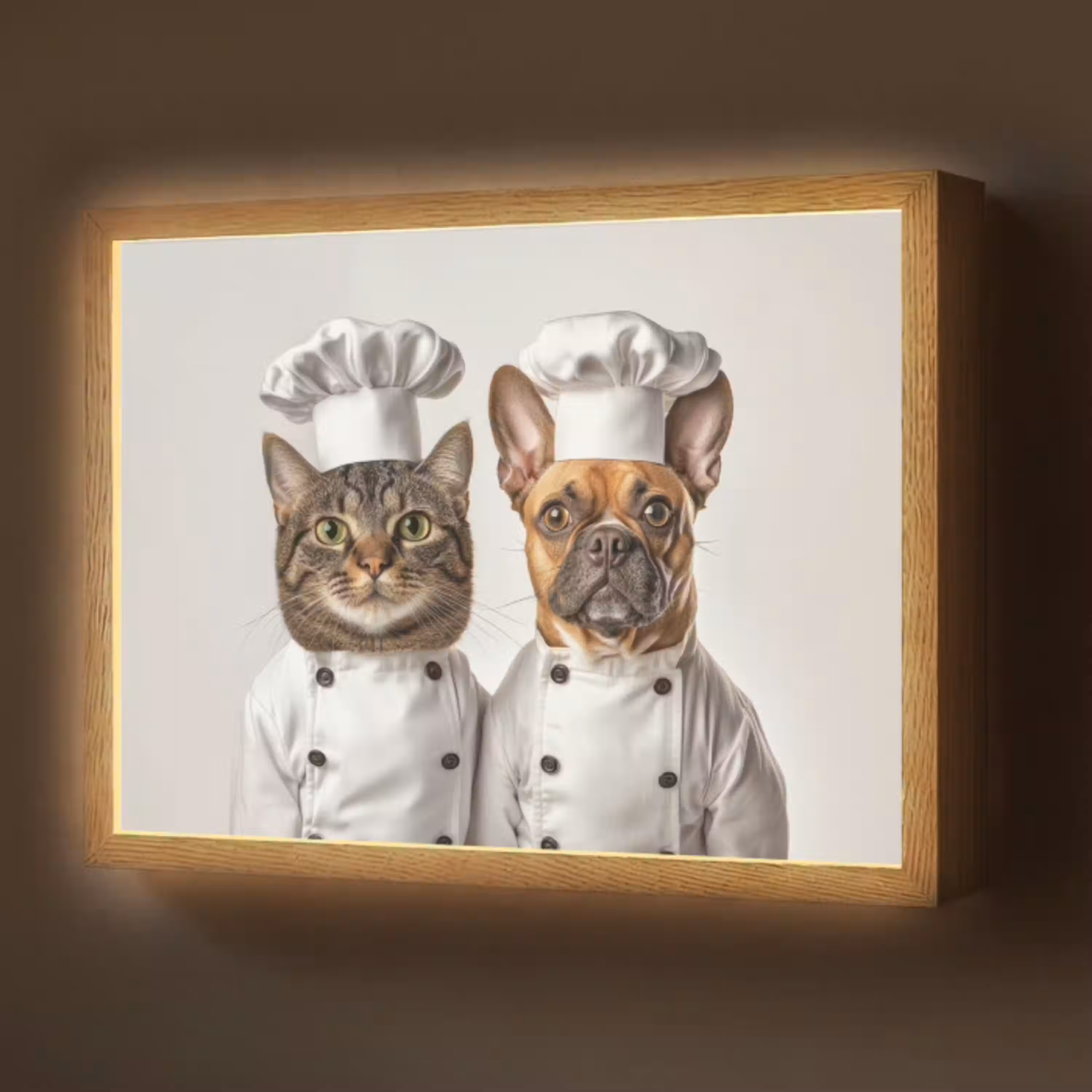 Kat - Hond - Kokskleding Light Box met batterij (Wandlamp) middel -z3d_website