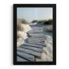 Pad - Planken - Duinen - Gras fotolijst zwart zonder passe partout klein -3d