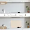 Beige - Effen kleur keuken achterwand spatscherm klein 900 -voor_na_NL