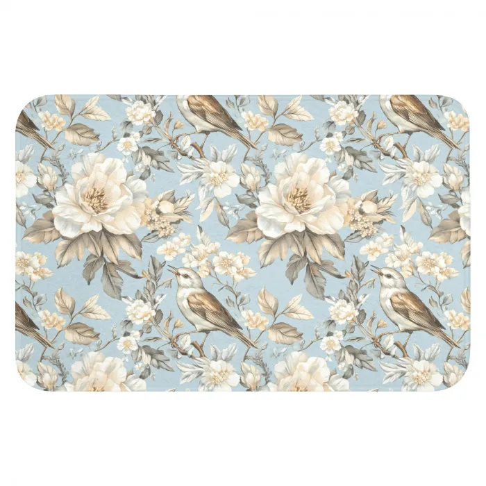 Botanisch - Zangvogel - Blauw WCmat klein 1009 -3d