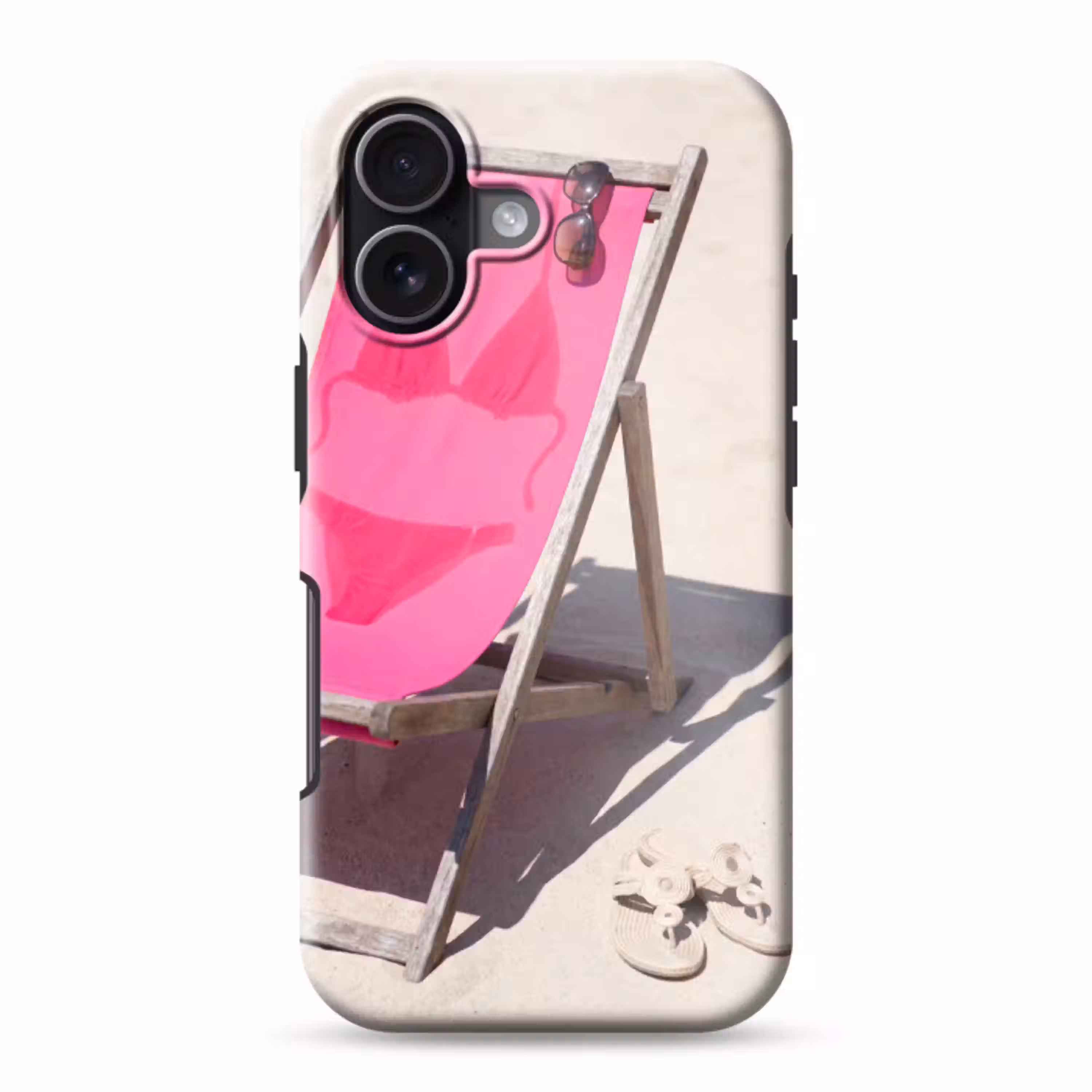 Strand - Ligstoel - Badkleding - Zomer - Roze Toughcase MagSafe Apple iPhone 17 klein -3d
