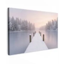 Steiger - Meer - Mist - Winter - Serene canvas 2cm klein -z3d