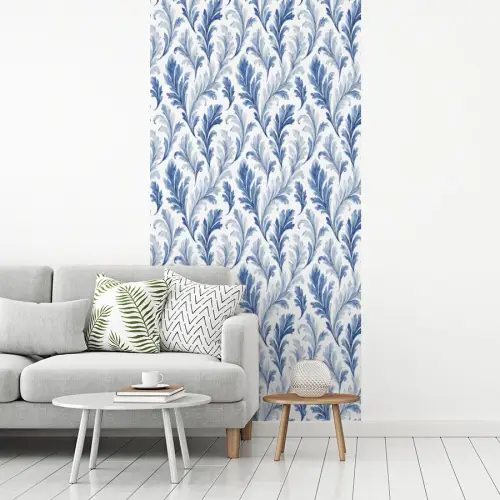 Frans - Citroen - Bladeren  - Blauw fotobehang vinyl groot 64 -woonkamer