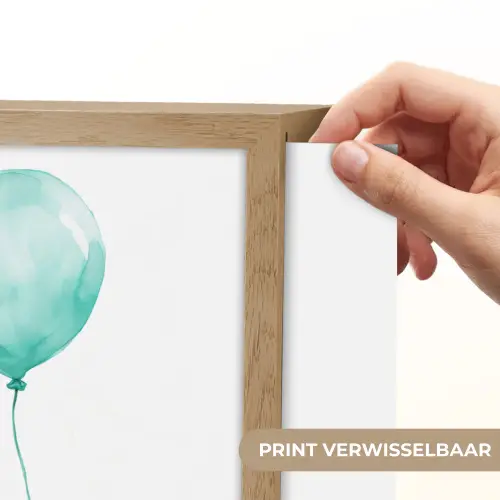 Zebra - Baby dier - Blauwe ballon Light Box met batterij (Wandlamp kind) middel -USP_websiteprintNL