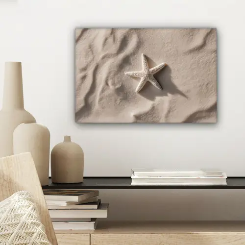 Strand - Zeester - Zand - Beige canvas 2cm klein -sfeer6