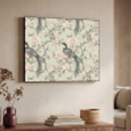 Bloem - Vogel - Kleurrijk Textielframe zwart klein 947 -sfeer3