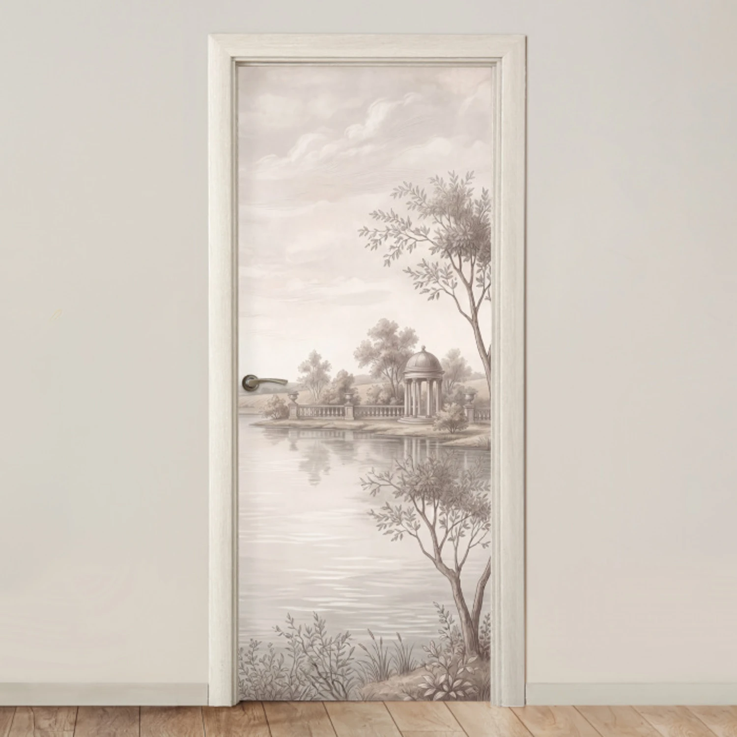 Terras - Water - Natuur - Landschap deurposter klein -3d_beige