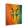 Dansen - Vrouwen - Verfstructuur aluminium wit klein -3d