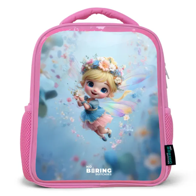 Kids' Backpacks Pink -. Butterfly Fairy in Flower Air