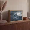 Sneeuw - Berg - Wolken Light Box met batterij (Wandlamp) middel -sfeer2