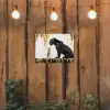 Panter - Zwart - Abstract - Goud tuinposter los doek klein -sfeer1