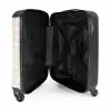 Koraalkruisjes op gebroken wit NBS - Handbagage koffer - Volwassenen Unisex middel -binnenkant