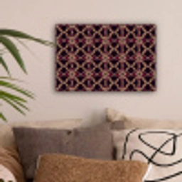 Symmetrisch - Tegel - Burgundy canvas 2cm klein 34 -sfeer1