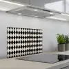 Klassiek - Patroon - Zwart keuken achterwand spatscherm klein 900 -3d_schuin