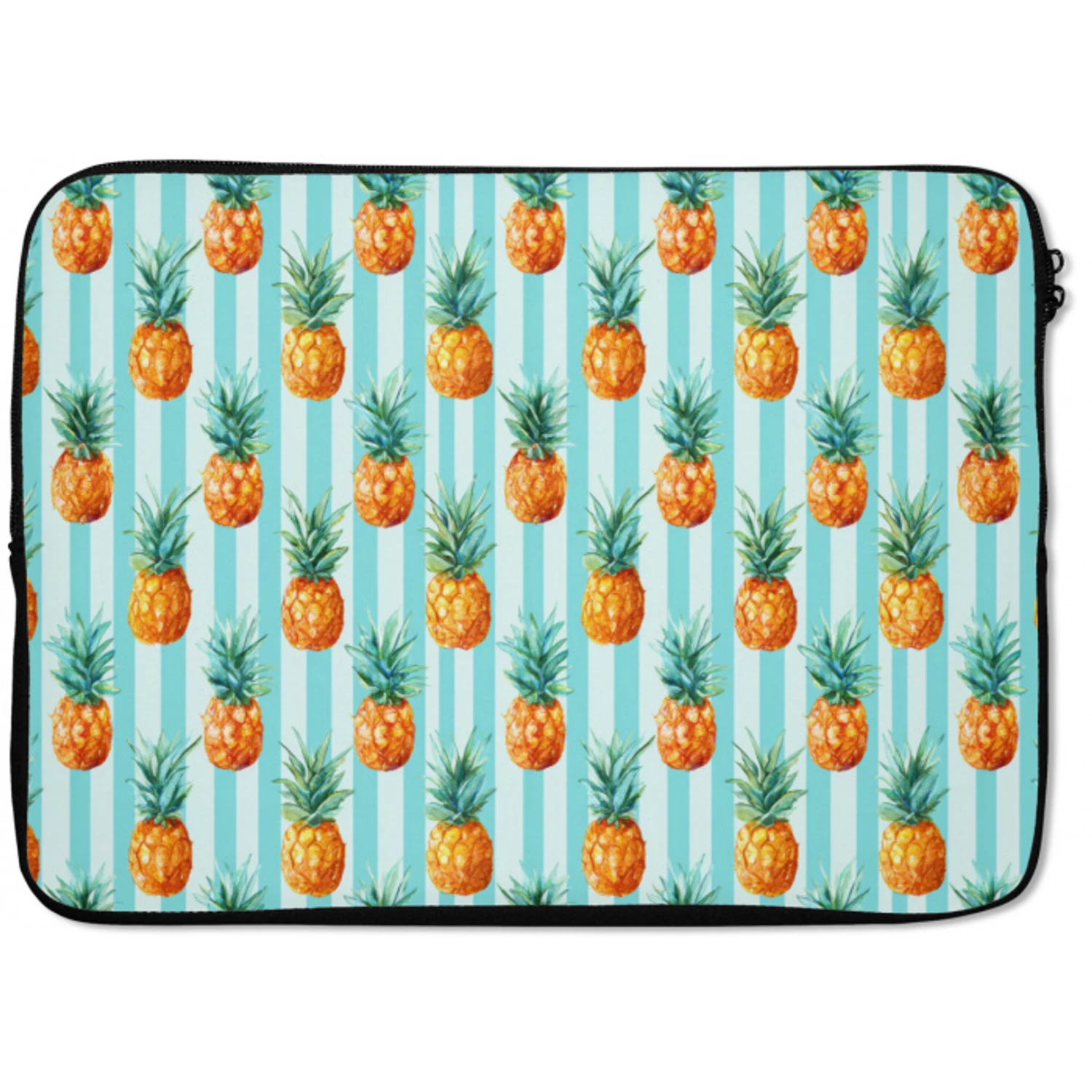 Ananas - Strepen - Groen laptophoes neopreen klein 279 -zkaufland3dotto