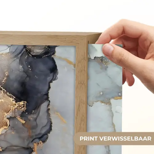 Zwart - Marmer - Luxe - Goud Light Box met batterij (Wandlamp) middel -USP_websiteprintNL