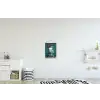 Parkiet - Turquoise - Quotes - Decoratie textielposter latten blank klein -kinderkamer