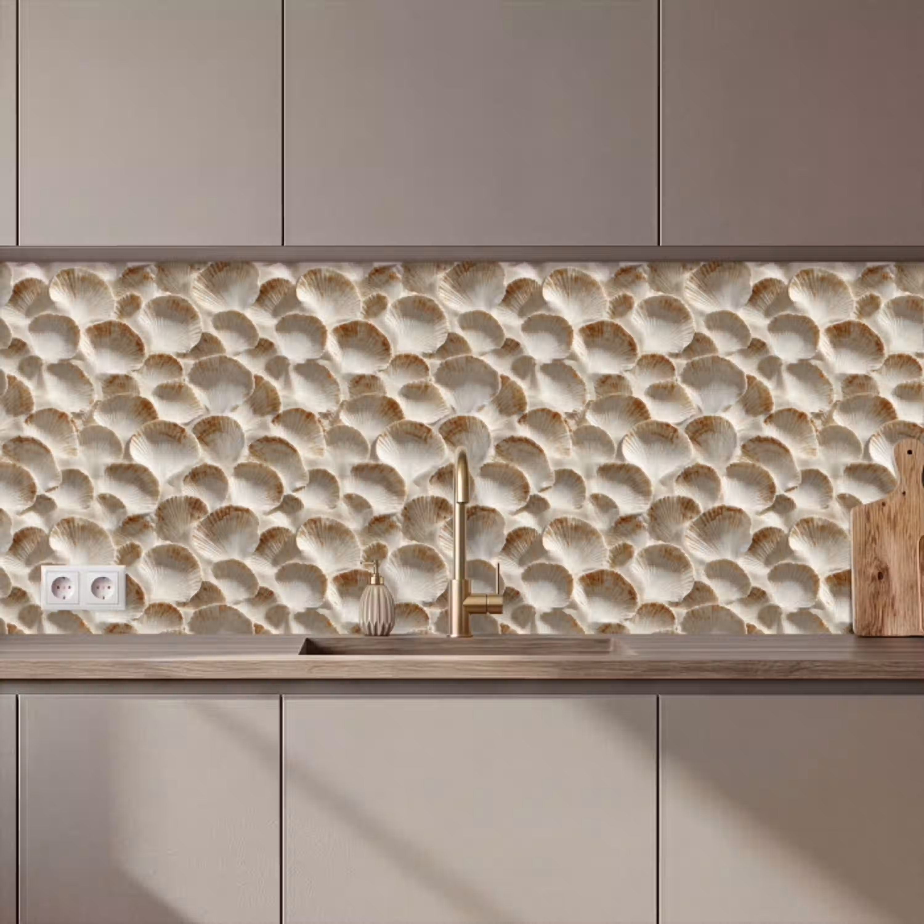 Schelpen - Waaiervorm - Wit keuken achterwand 2 middel 871 zz_3dshopping