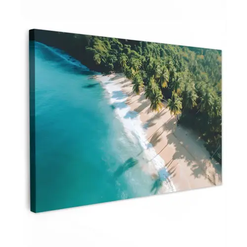 Tropisch - Strand - Water - Palmbomen canvas 2cm klein -z3d