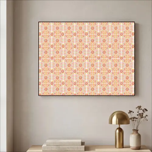 Patroon - Retro - Kleur Textielframe zwart klein 947 -sfeer2