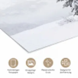 Fijnsparren - Sneeuw - Winter - Landschap - Stilte poster papier klein -tcloseup_DE