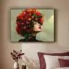 Vrouw - Appels - Rood - Bladeren Textielframe - compleet frame klein -sfeer1