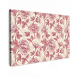 Pioenrozen - Modern -  Rood Tuinposter op houten frame 2 cm dik klein 845 -3d